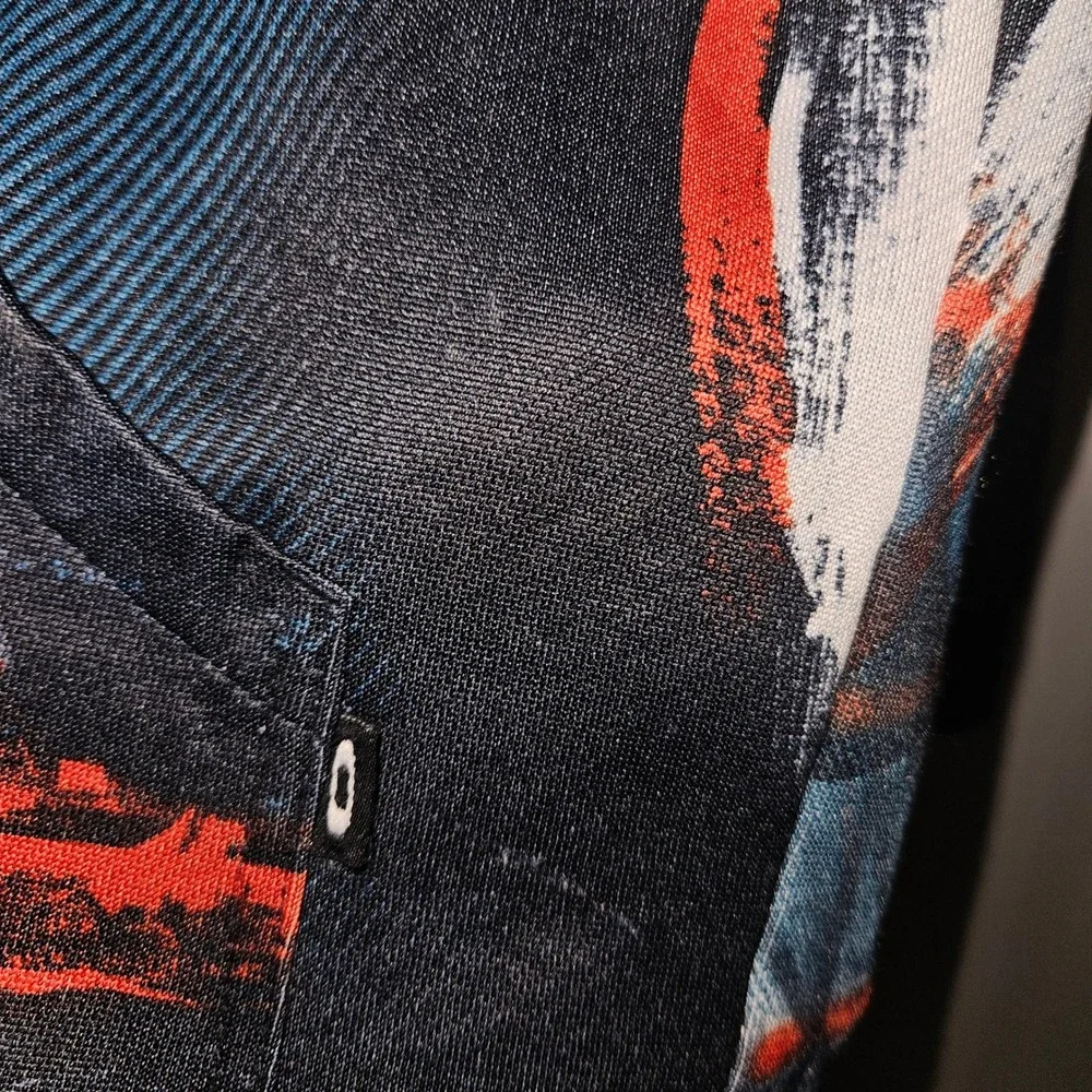Oakley Graphic‎ Abstract Art Print Full Zip Hoodie - Picture 7 of 8